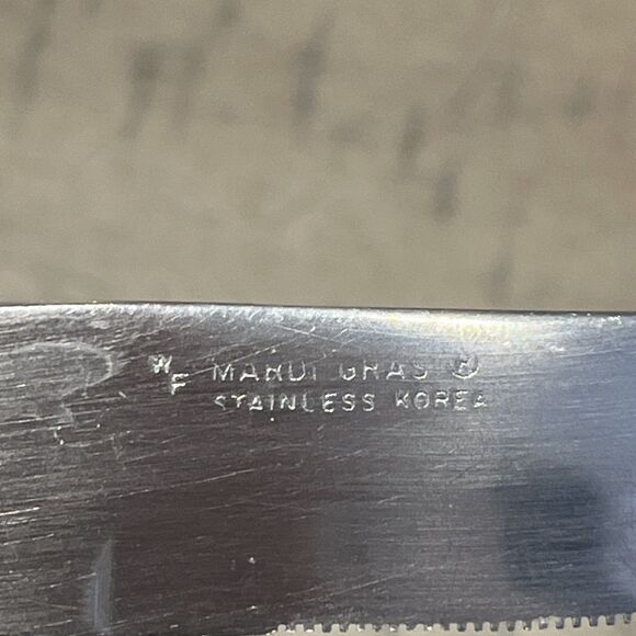 Washington Forge Mardi Gras White Stainles Flatware Silverware Knife Fork MCM WF - Picture 5 of 5